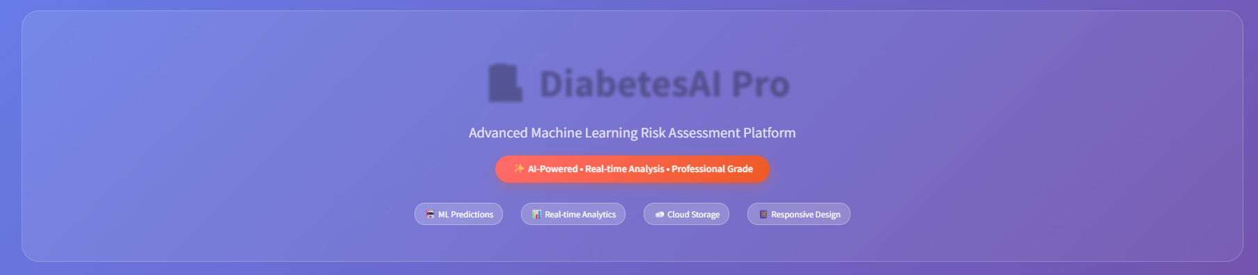 Diabetes Prediction Model Interface Screenshot